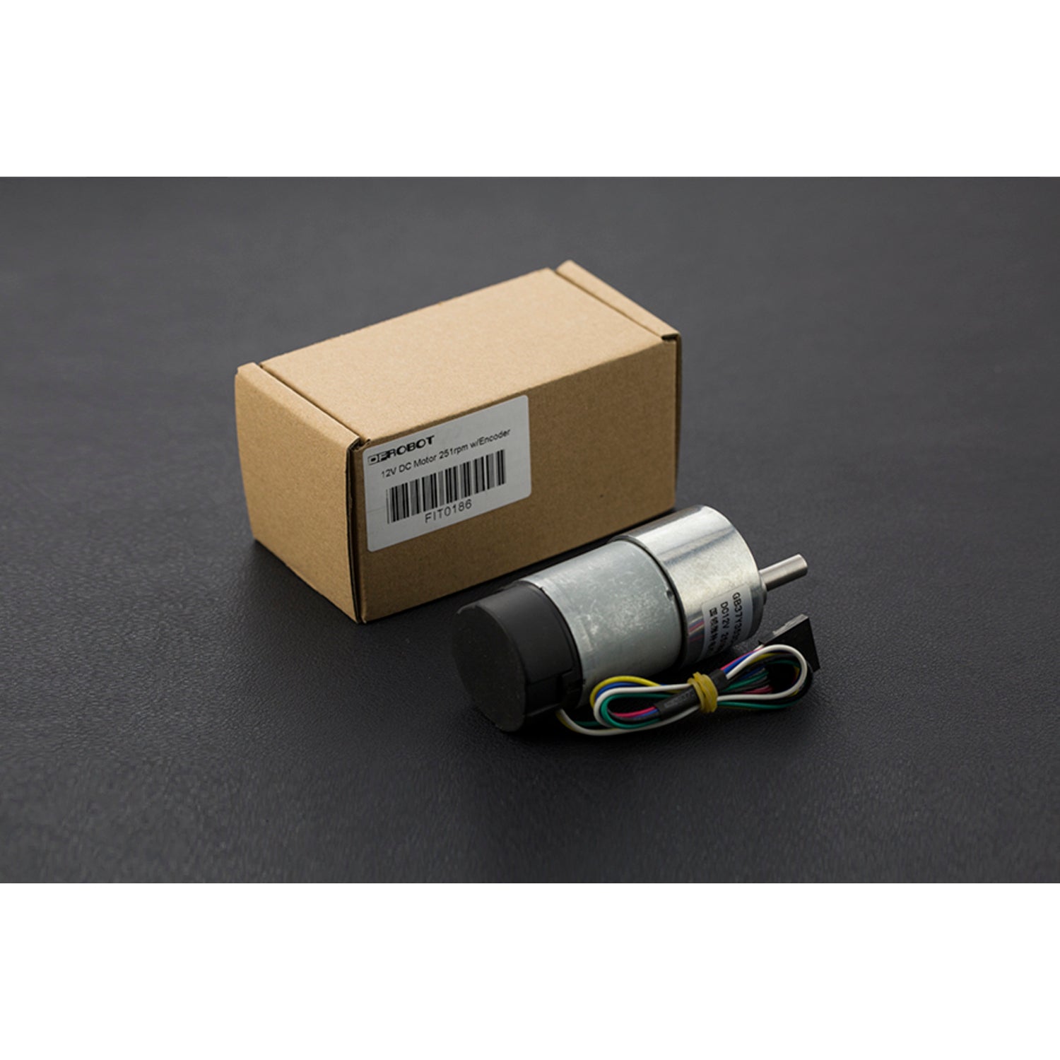 12V 251RPM 18Kg.cm Metal DC Geared Motor with Integrated Encoder