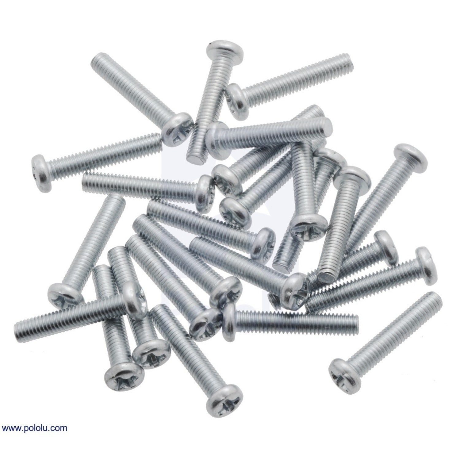 25-Pack of Phillips Machine Screws with M3 Size and 16mm Length