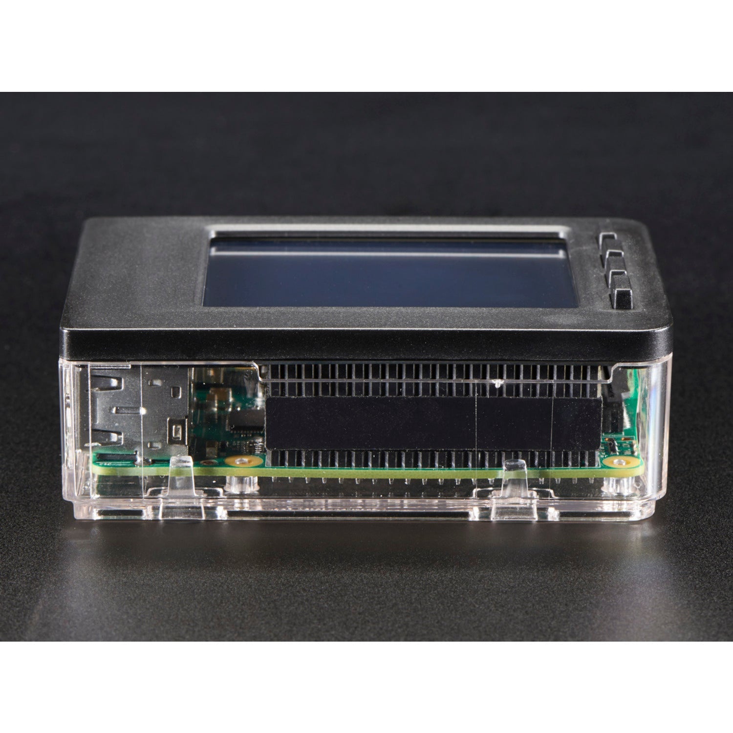Transparent Case Base and Faceplate Pack for 2.8 PiTFT Compatible with Raspberry Pi Model B+, Pi 2, and Pi 3