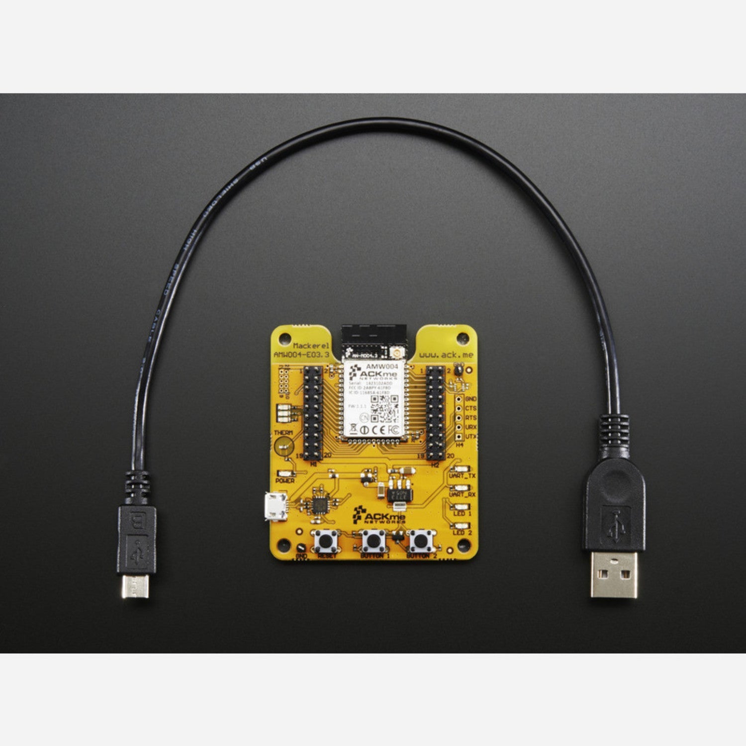 ACKme WiConnect WiFi Module - High - Performance Mackerel Evaluation Board for WiFi Connectivity Testing