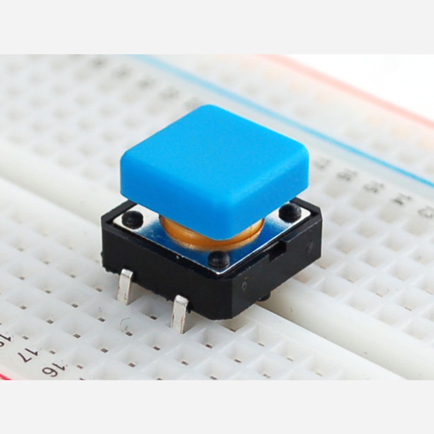 Assortment of 15 Colorful Square Tactile Button Switches for Electronic Projects