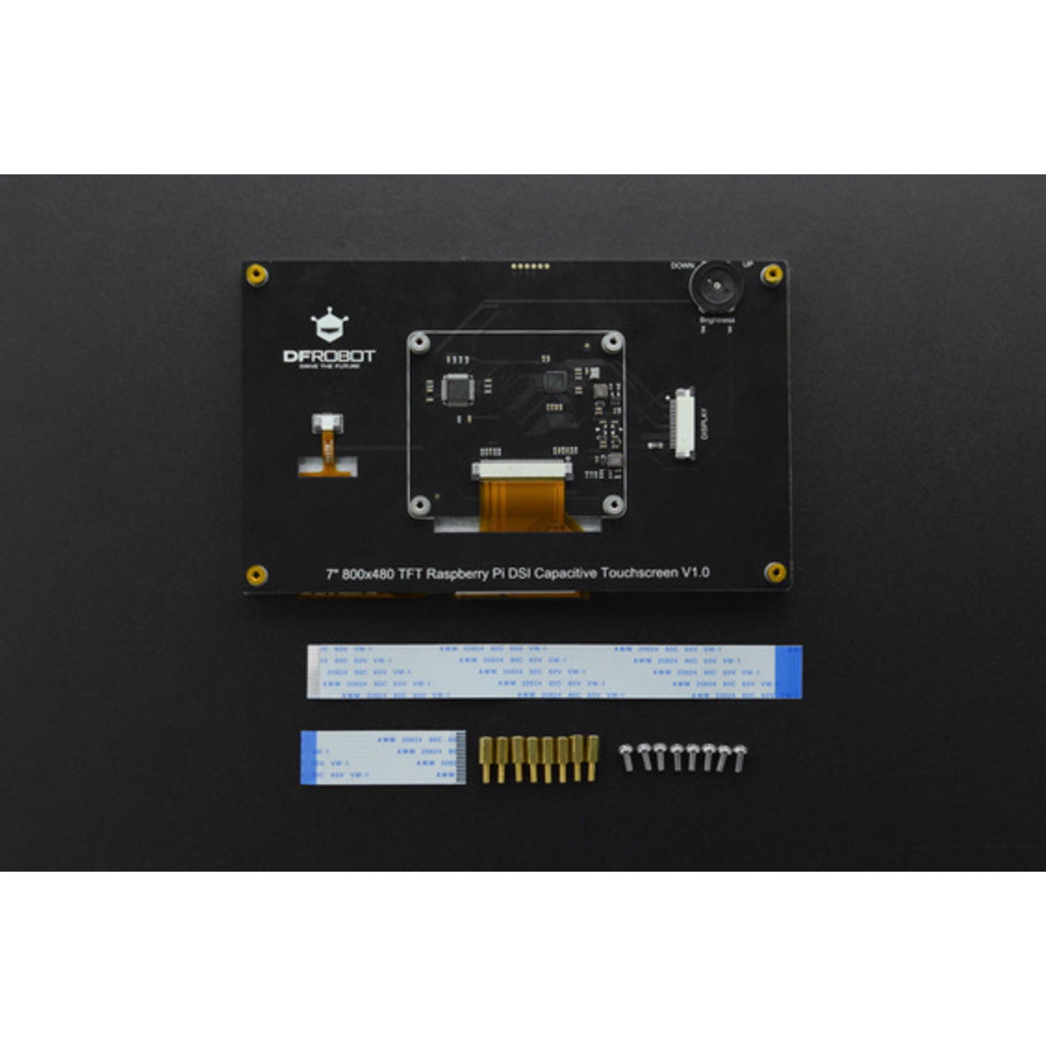 7-Inch 800x480 TFT DSI Capacitive Touchscreen for Raspberry Pi (V1.0) with 5-Touch Support