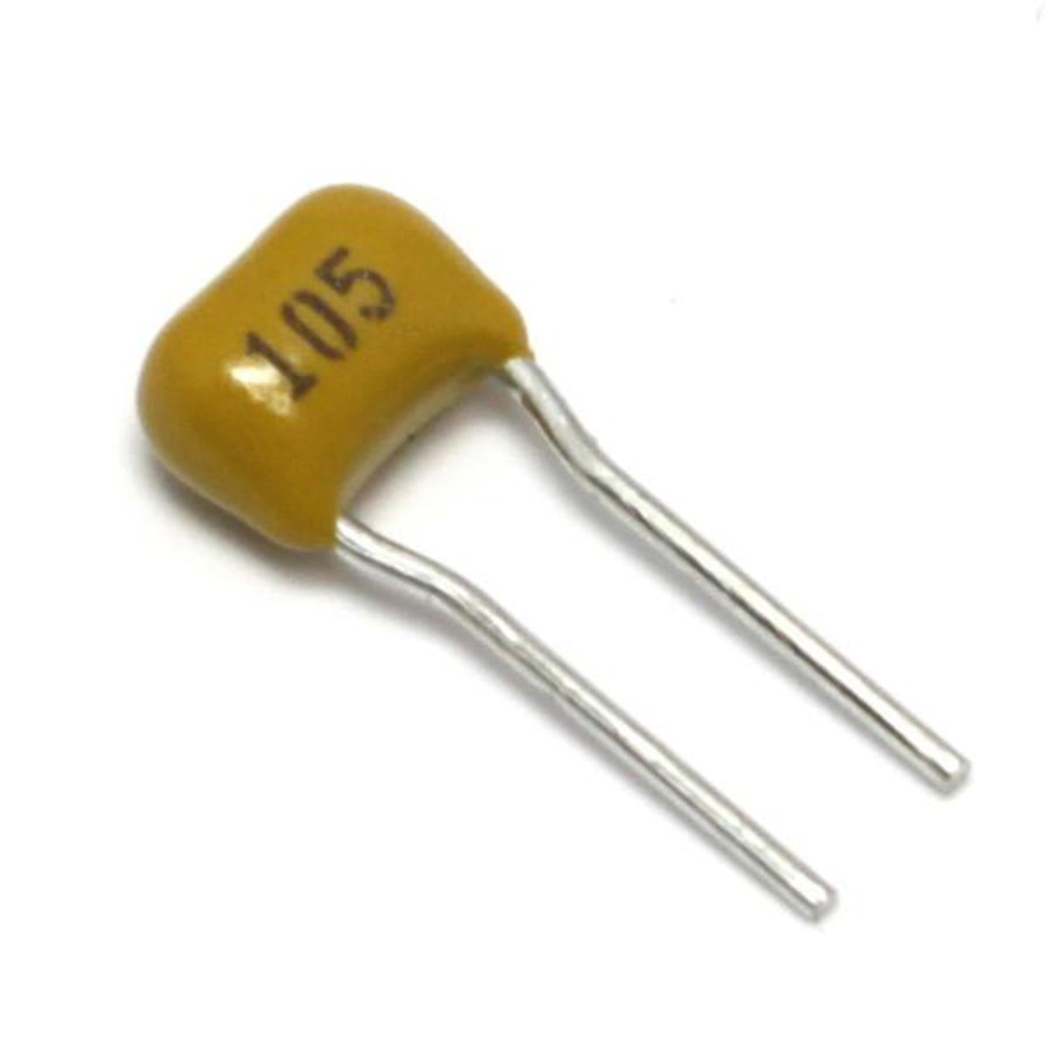 10-Pack 1.0uF Radial Ceramic Capacitors for Stable Circuits