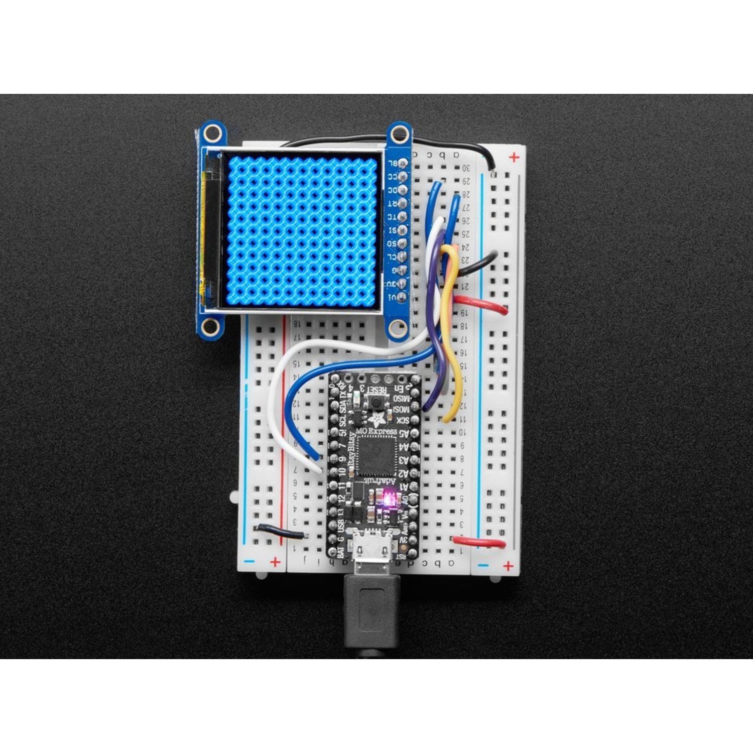 Adafruit 1.54 - inch 240x240 High - Density Wide - Angle TFT LCD Display Module with MicroSD Slot and ST7789 Driver