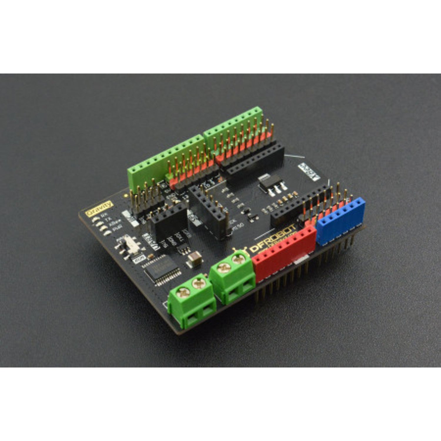 Gravity: High - performance IO Expansion and Motor Driver Shield for Arduino